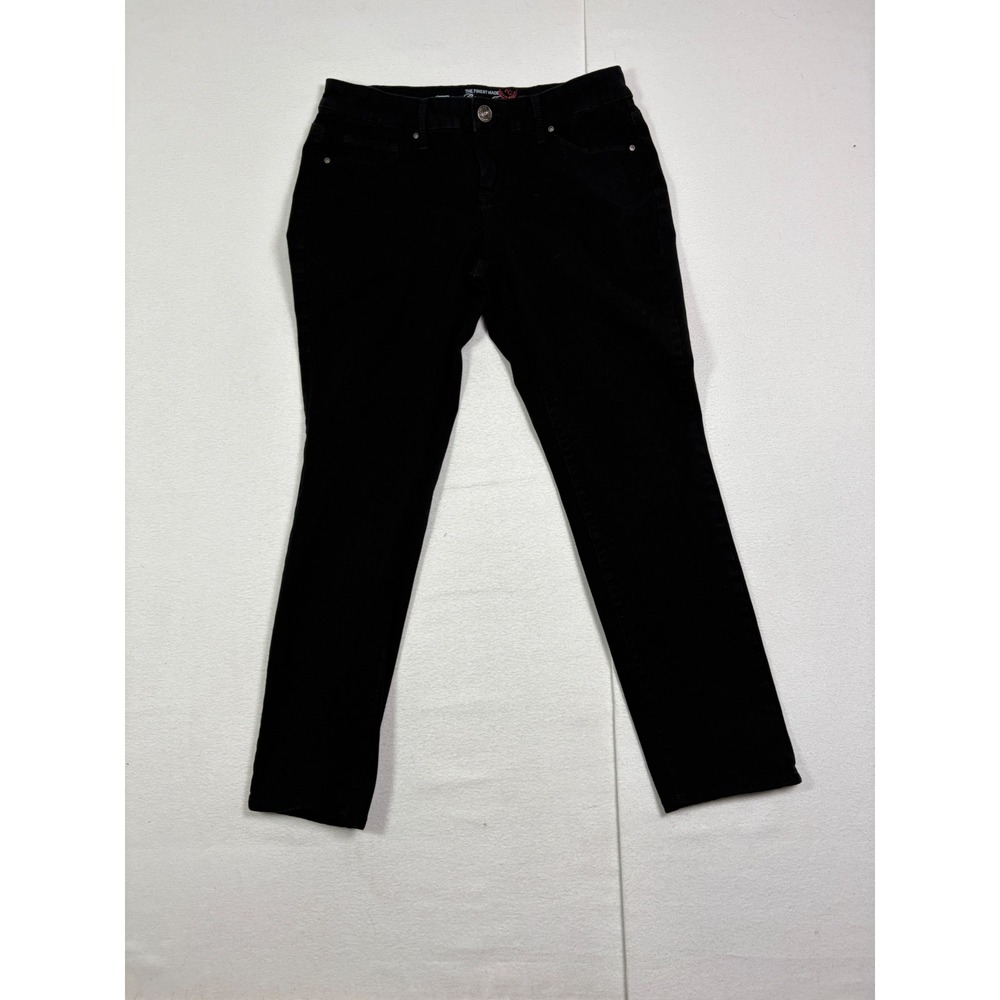 Faded Glory Ultimate Skinny Jeans Womens 10P Black Stretch Denim Mid Rise Slim